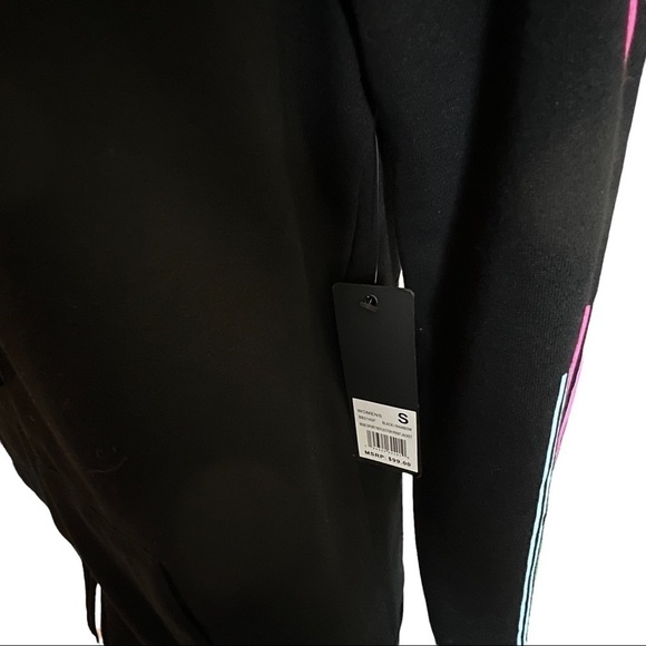 Bebe Hoodie Size S Black Full Zip Logo Long Sleeve Sport NWT - Picture 7 of 13